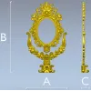 Барочная овальная рамка в стиле багет - stl модель для ЧПУ