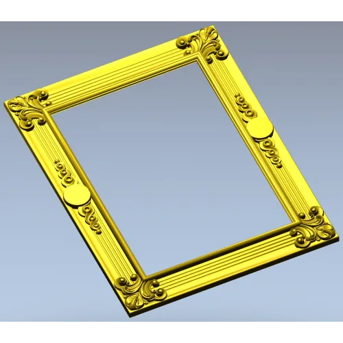 Baroque Corner Frame 3D model STL for CNC milling