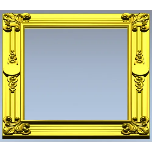 Baroque Corner Frame 3D model STL for CNC milling