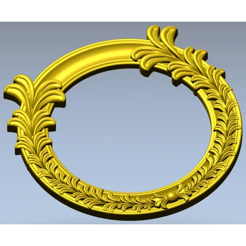 Ornate Acanthus Round Frame - 3D STL for CNC