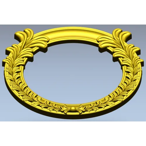 Ornate Acanthus Round Frame - 3D STL for CNC