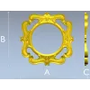 Rococo Round Frame STL for CNC - Baroque Medallion 3D Model