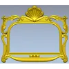 Ornate Seashell Rococo Frame STL for CNC