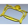 Ornate Seashell Rococo Frame STL for CNC