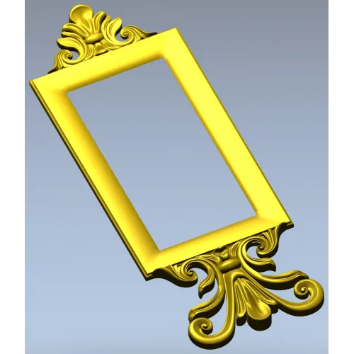 Baroque Rectangular Frame STL for CNC