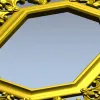 Восьмиугольная резная рамка в растительном орнаменте - STL модель для ЧПУ