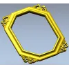 Октагональная резная рамка STL для ЧПУ - классический багет в 3D