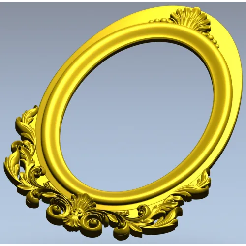 Овальная резная рамка в классическом стиле - STL для ЧПУ