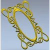 Овальная ажурная рамка "Вензель Лиры" - STL модель для ЧПУ