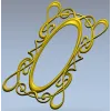 Овальная ажурная рамка "Вензель Лиры" - STL модель для ЧПУ