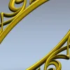 Овальная ажурная рамка "Вензель Лиры" - STL модель для ЧПУ