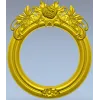 Ornate Round Floral Frame - STL 3D Model for CNC