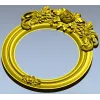 Ornate Round Floral Frame - STL 3D Model for CNC