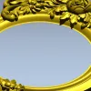 Ornate Round Floral Frame - STL 3D Model for CNC