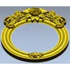 Ornate Round Floral Frame - STL 3D Model for CNC