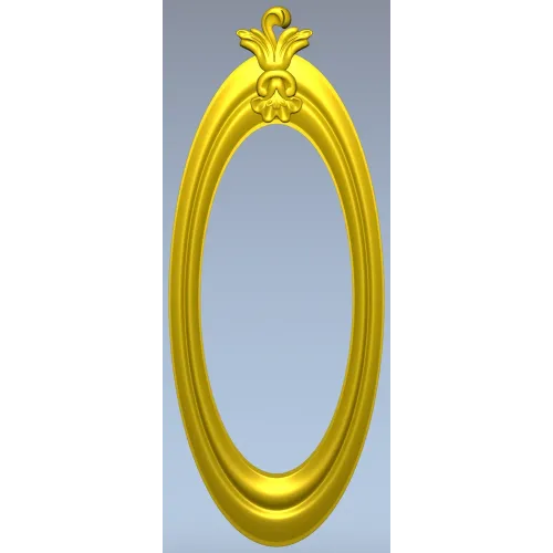 Baroque Oval Frame STL for CNC