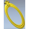 Baroque Oval Frame STL for CNC