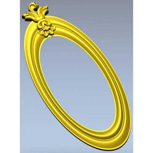 Baroque Oval Frame STL for CNC