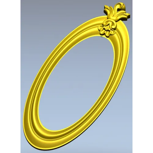 Baroque Oval Frame STL for CNC