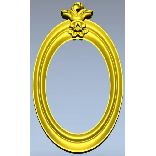 Baroque Oval Frame STL for CNC