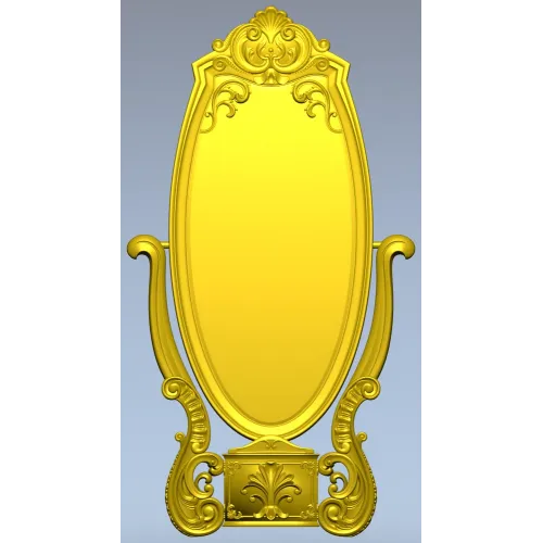Овальная барочная рамка STL для ЧПУ