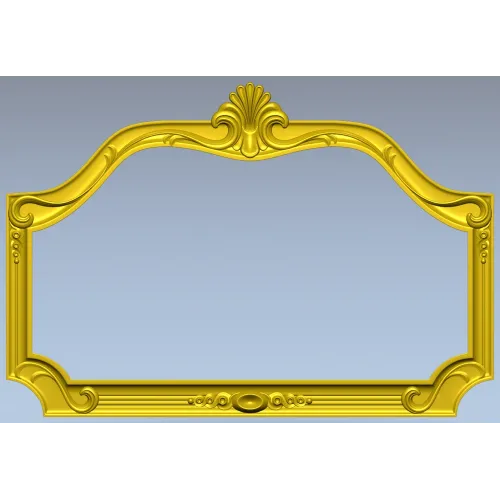 Ornate Rococo Shell Frame STL for CNC