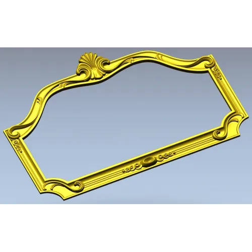 Ornate Rococo Shell Frame STL for CNC