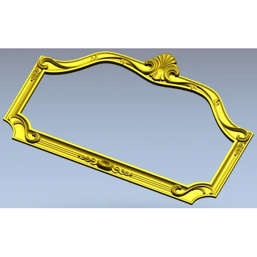 Ornate Rococo Shell Frame STL for CNC