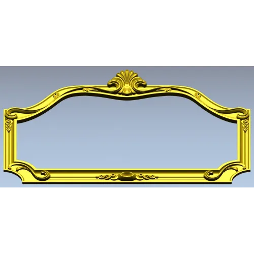Ornate Rococo Shell Frame STL for CNC