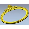 Овальная резная рамка STL для ЧПУ - декоративный картуш