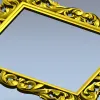 Барочная квадратная рамка - STL модель для ЧПУ