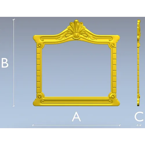 Regal Shell Ornate Frame - STL 3D model for CNC