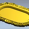 Овальная рамка с барочным орнаментом - 3D модель в формате STL для ЧПУ