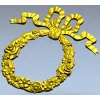 STL модель овальной резной рамки-венка с бантом для ЧПУ