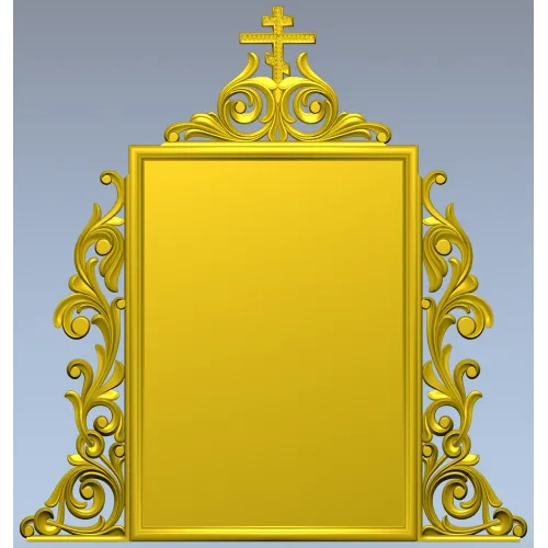 Ornate Orthodox Icon Frame STL for CNC milling