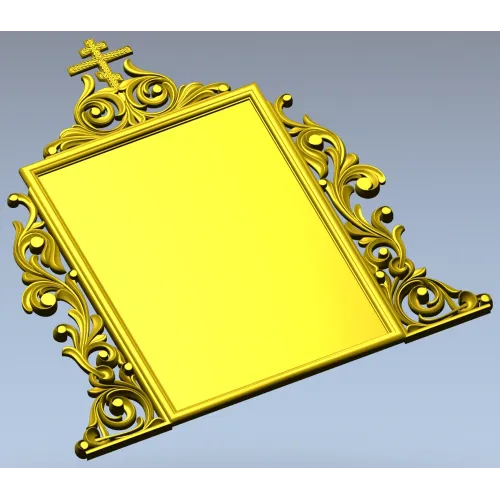 Ornate Orthodox Icon Frame STL for CNC milling