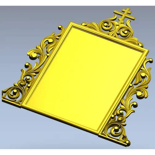 Ornate Orthodox Icon Frame STL for CNC milling