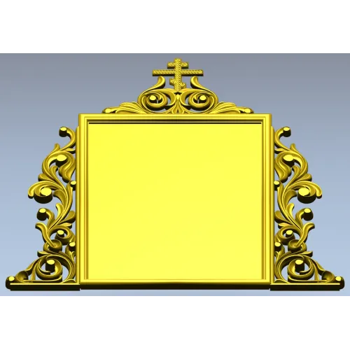 Ornate Orthodox Icon Frame STL for CNC milling