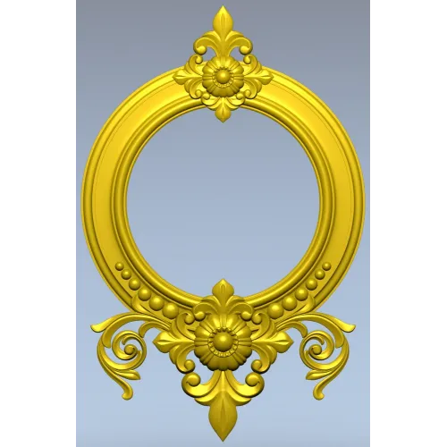 Ornate Round Frame STL for CNC