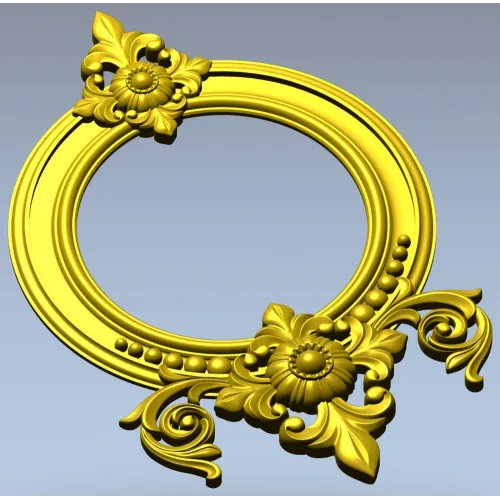 Ornate Round Frame STL for CNC