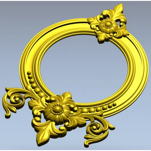 Ornate Round Frame STL for CNC