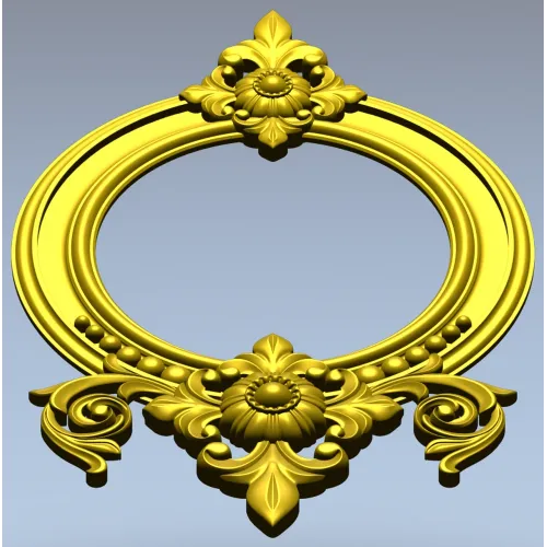 Ornate Round Frame STL for CNC