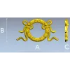 Ribbon Laurel Wreath STL for CNC