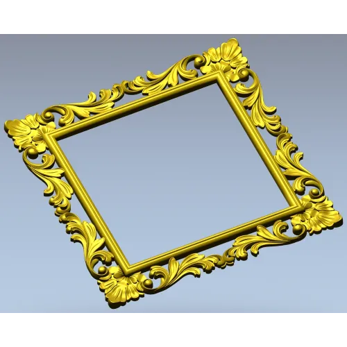 Ornate Acanthus Square Frame STL for CNC