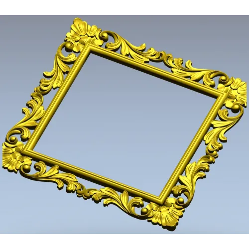 Ornate Acanthus Square Frame STL for CNC