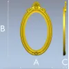 Овальная декоративная рамка с раковинным навершием - STL модель для ЧПУ