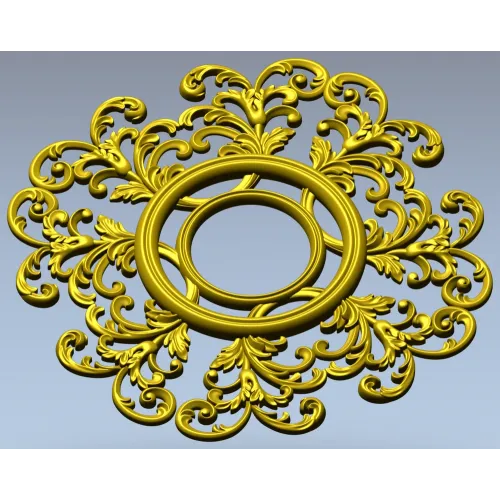 Резная круглая рамка - 3D модель STL для ЧПУ