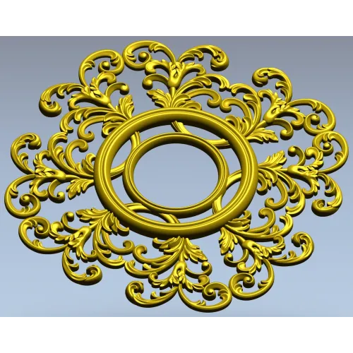 Резная круглая рамка - 3D модель STL для ЧПУ