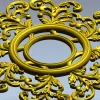 Резная круглая рамка - 3D модель STL для ЧПУ