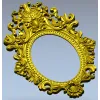Baroque Oval Frame 3D STL Model for CNC Milling